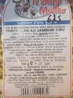 Mängden socker i Tortellini au jambon cru