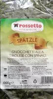 Mängden socker i Gnocchetti alla tirolese con spinaci