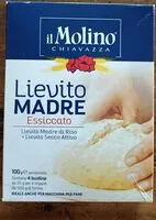 Mängden socker i Lievito madre essiccato