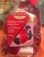 Mängden socker i Torrone tenero frutto di bosco