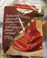 Mängden socker i Torrone tenero