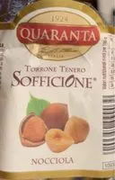 Mängden socker i Torrone tenero