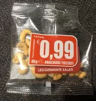Mängden socker i Anacardi tostati