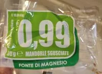 Mängden socker i Mandorle Sgusciate