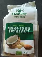 Mängden socker i almonds-coconut-roasted peanuts