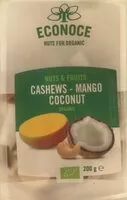 Mängden socker i Cashews-Mango coconut