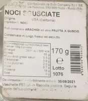 Mängden socker i Noci sgusciate
