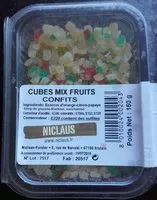 Mängden socker i Cube mix fruits confits
