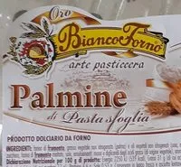 Mängden socker i Palmine di pasta sfoglia