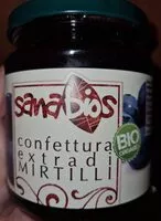 Mängden socker i Confettura extra di mirtilli