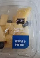 Mängden socker i Ananas e mirtilli