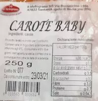 Mängden socker i Carote baby