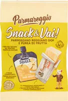 Mängden socker i Snack & vai! parmigiano reggiano dop e purea di frutta