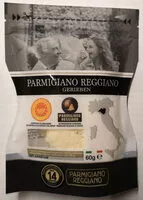 Mängden socker i Parmigiano Reggiano, 14 Monate, gerieben