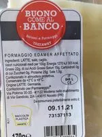 Mängden socker i Formaggio edamer affettato
