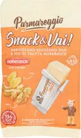Mängden socker i Snack & vai! parmigiano reggiano dop e mix di frutta noberasco
