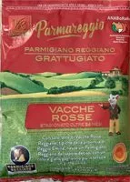 Mängden socker i Parmigiano grattuggiato vacche rosse