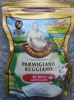 Mängden socker i Parmareggio - Parmigiano reggiano DOP 30 mesi grattugiato