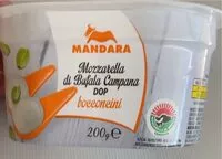 Mängden socker i Mozzarella di bufala campana DOP bocconcini