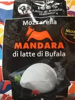 Mängden socker i Mozzarella Mandara di latte di Bufala