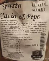 Mängden socker i Tarallini Gusto cacio e pepe