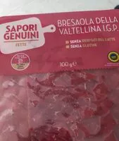 Mängden socker i Bresaola della Valtellina