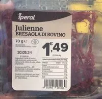 Mängden socker i Julienne Breasola di Bovino