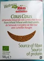 Mängden socker i Cous cous di semola integrale con lenticchie rosse