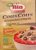 Mängden socker i Cous cous di grano duro integrale