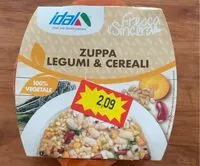 Mängden socker i Zuppa legumi e cereali