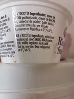 Mängden socker i Ricotta fresca