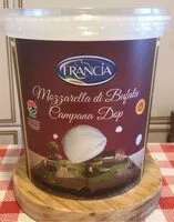 Mängden socker i Mozzarella di bufala campana dop