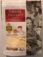 Mängden socker i Grana Padano, gerieben, 10 Monate
