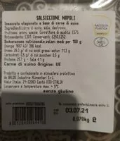 Mängden socker i Salsiccione Napoli