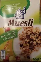 Mängden socker i Muesli con uvetta e nocciole
