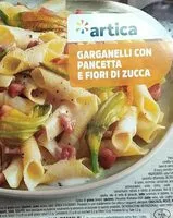 Mängden socker i Garganelli con pancetta e fiori di zucca
