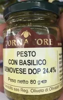 Mängden socker i Pesto con basilico genovese