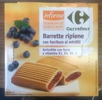 Mängden socker i Barrette Ripiene (Mirtilli)