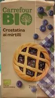 Mängden socker i Crostatina ai mirtilli bio