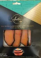 Mängden socker i Salmone norvegese affumicato con alga Nori