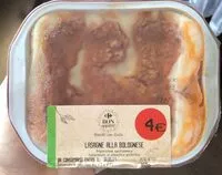 Mängden socker i Lasagne alla bolognese