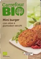 Mängden socker i Mini burger con olive e pomodori secchi