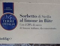 Mängden socker i Sorbetto di Sicilia al limone