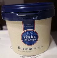 Mängden socker i Burrata di Puglia