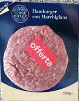Mängden socker i Hamburger con Marchigiana