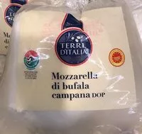 Mängden socker i Mozzarella di Bufala terra campana