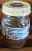 Mängden socker i Filet d'anchois À l'huile d'olive