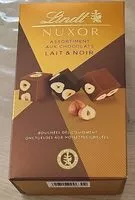 Mängden socker i Nuxor assortiment aux chocolats lait et noir