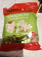 Mängden socker i Torroncini teneri alla mandorla