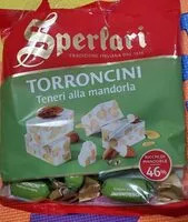 Mängden socker i Torroncini teneri alla mandorla